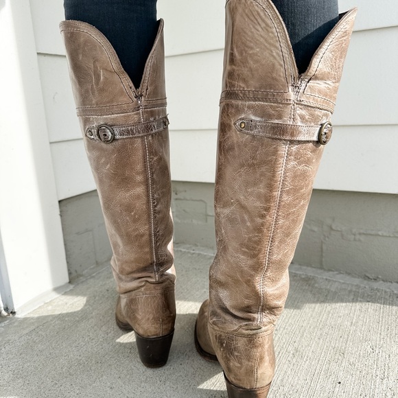 Frye Shoes - Frye Jane Knee High Boots in Grey Size 9